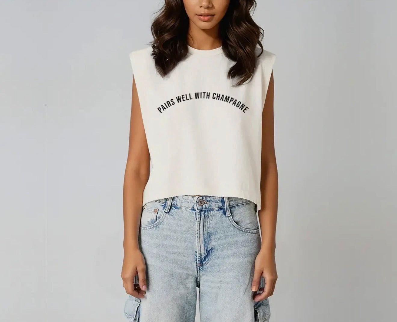 Champagne muscle tee