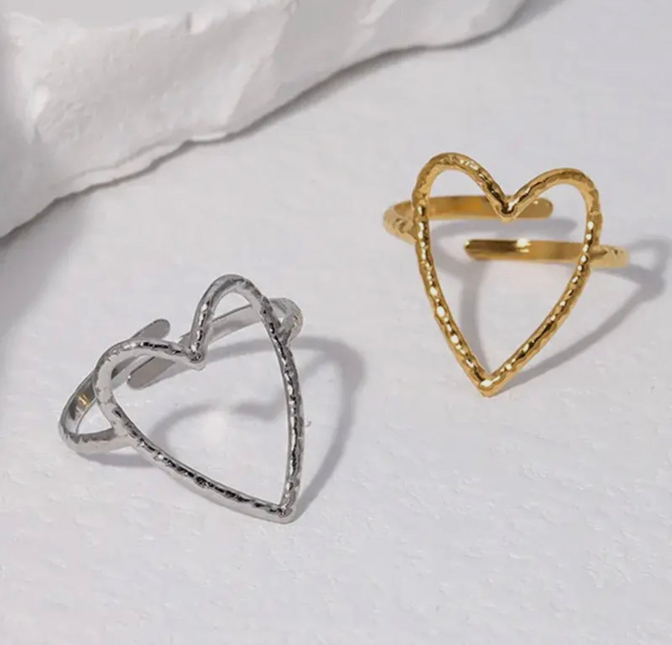 Open heart ring