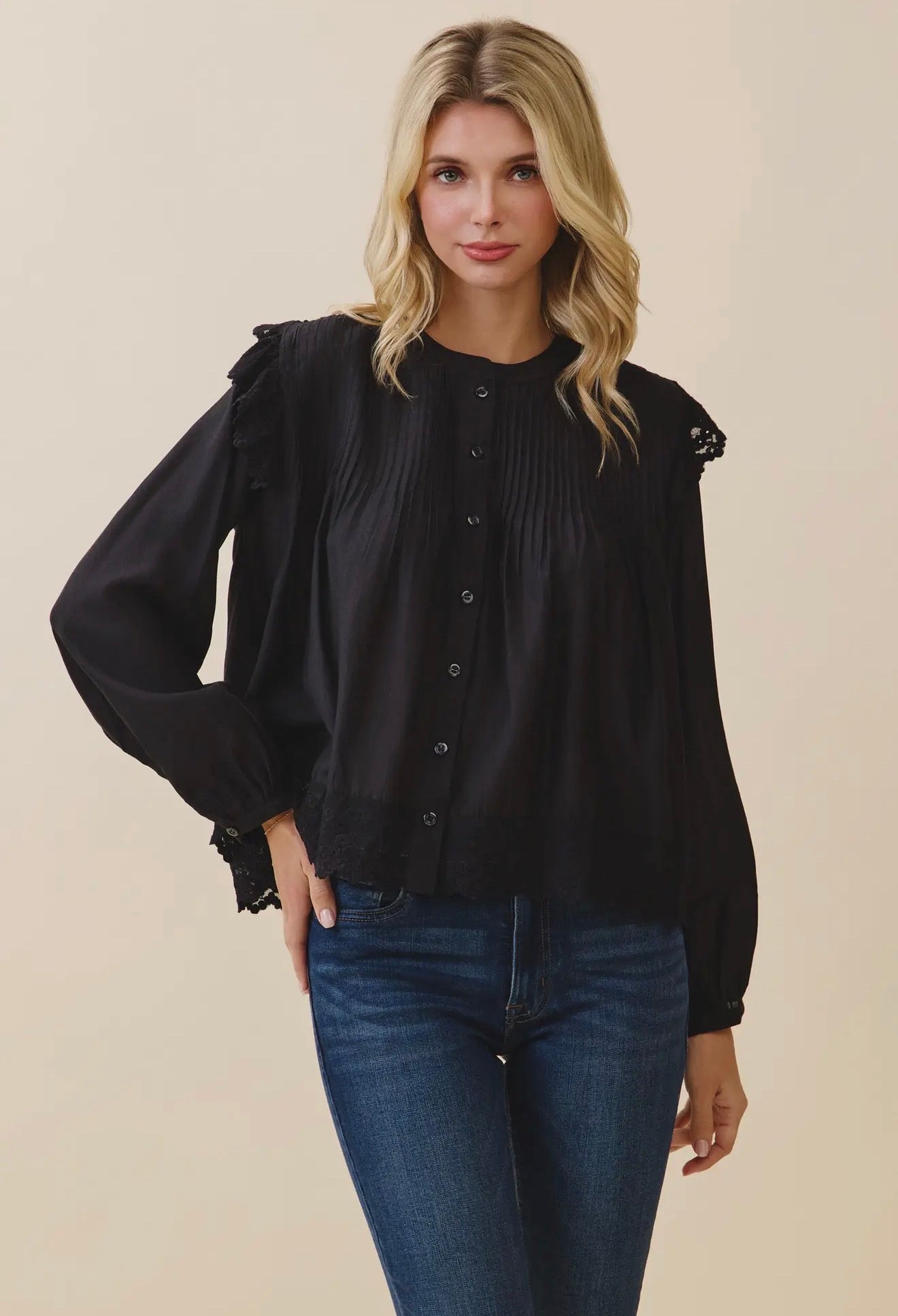 Laced In Love Top (Black)