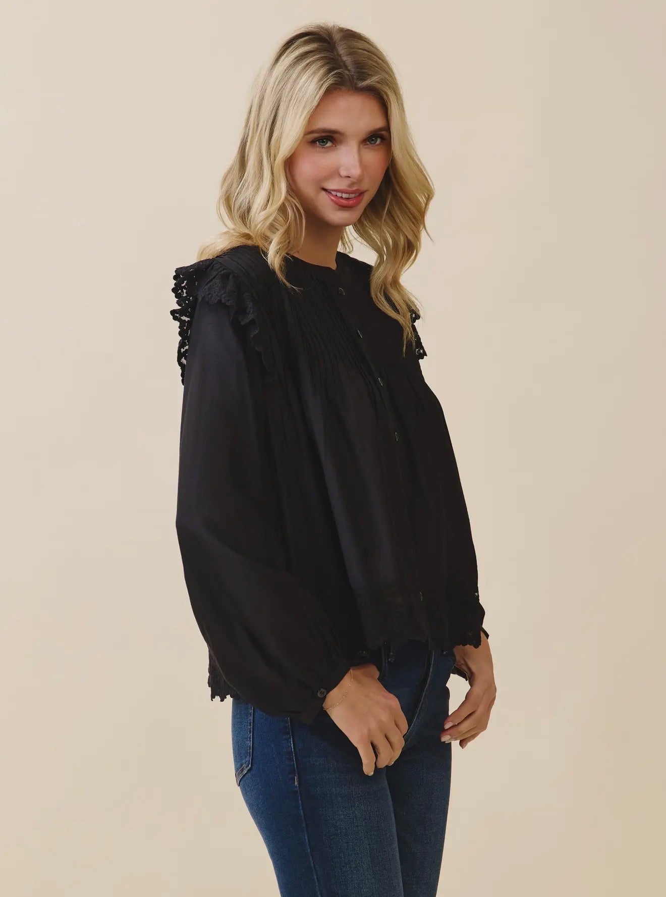 Laced In Love Top (Black)