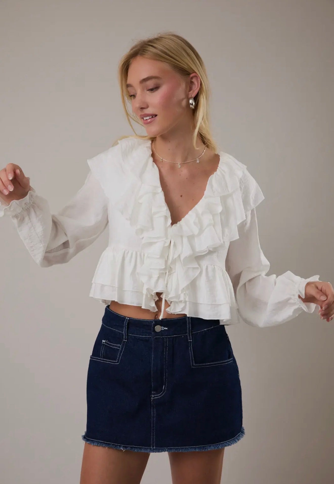 Miss Flirtatious Top (White)